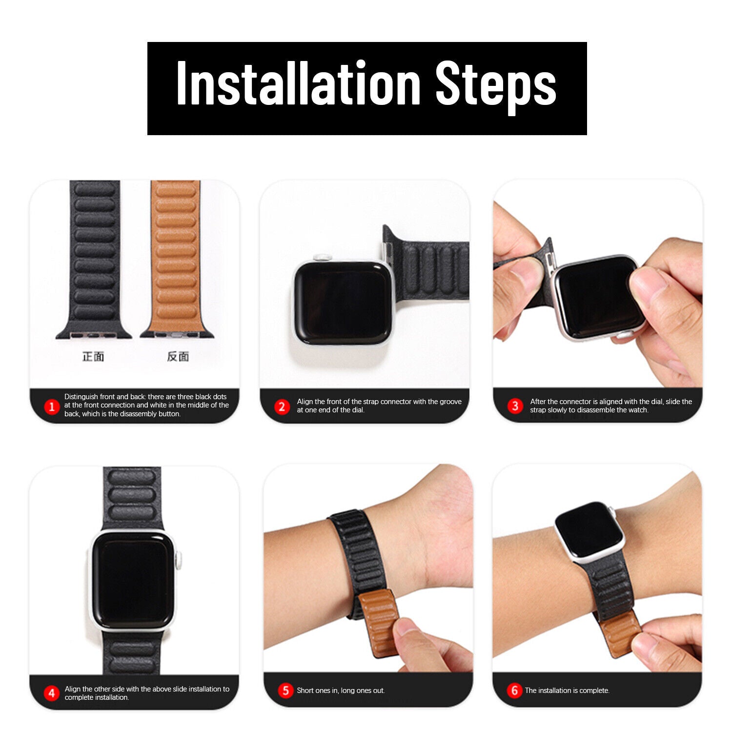 Bracelet de remplacement en cuir pour Apple Watch iWatch Bracelet de remplacement en cuir pour Apple Watch iWatch